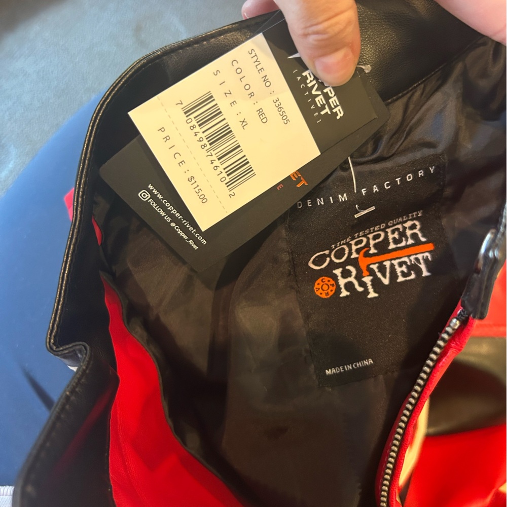 Copper Rivet Racing Leather Jacket - Picture 5 of 5